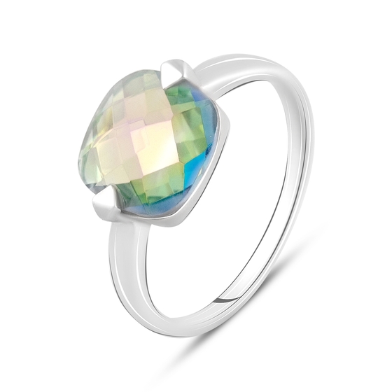 Silver ring with mystic topaz 3.45ct