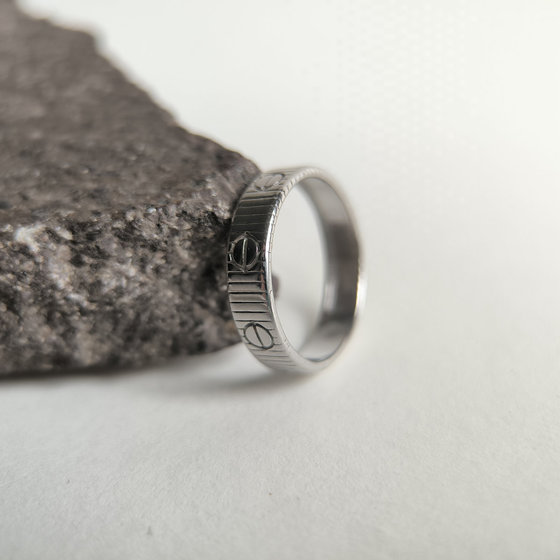 Silver ring without stones