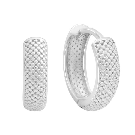 Silver earrings without stones