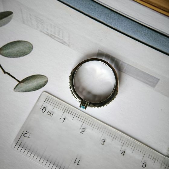 Срібна каблучка з топазом Лондон Блю 0.527ct