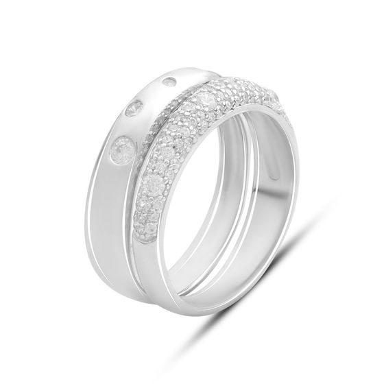 Silver Ring with Fianites