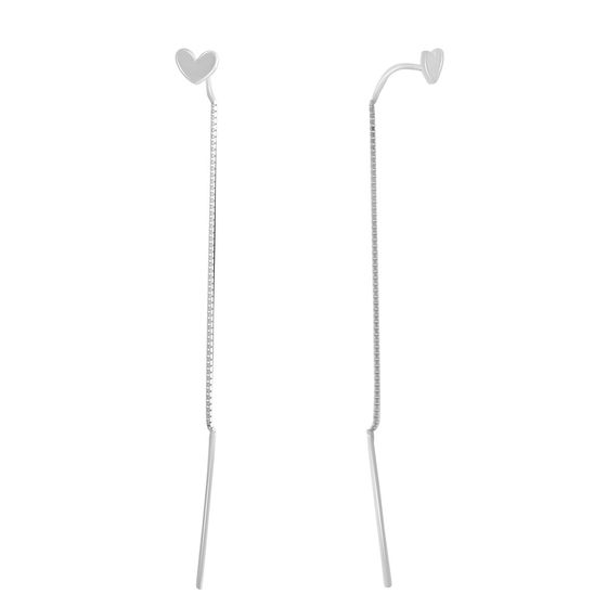 Silver earrings without stones