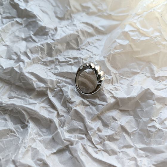 Silver ring without stones