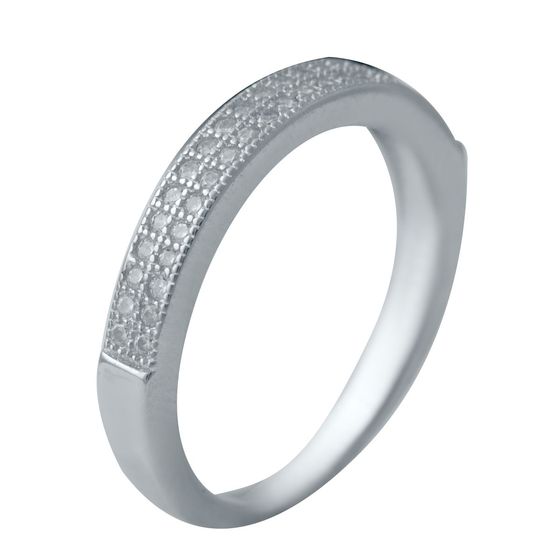 Silver Ring with Fianites