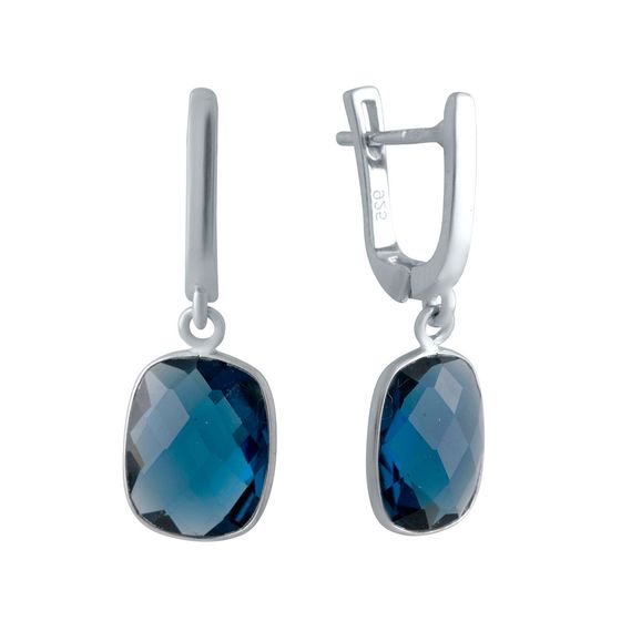London Blue 9.183ct sterling silver topaz earrings