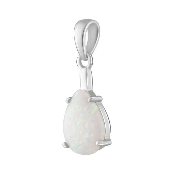 Silver pendant with a 1.275-carat opal