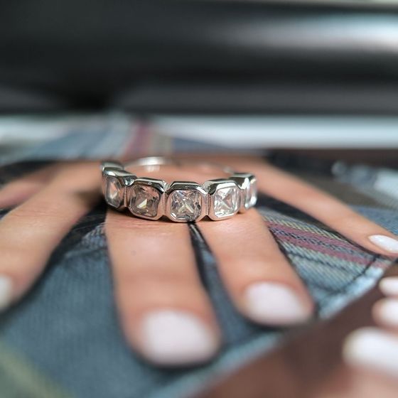 Silver Ring with Fianites