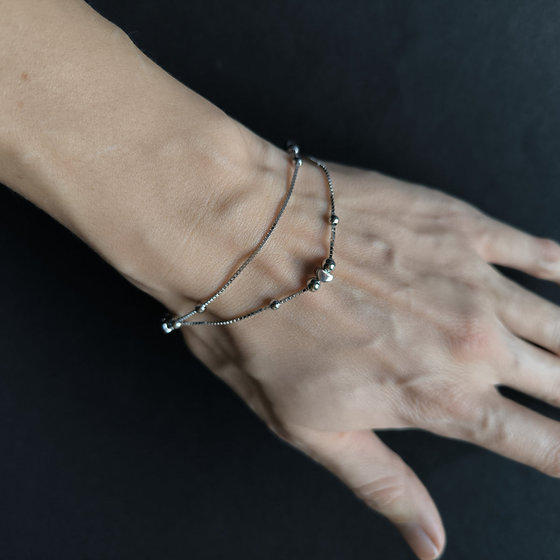 Silver bracelet without stones