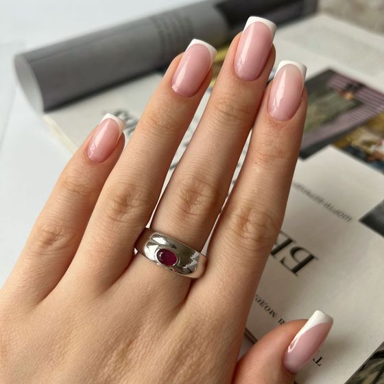 Silver ring with ruby 0.467ct