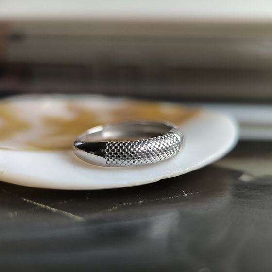 Silver ring without stones