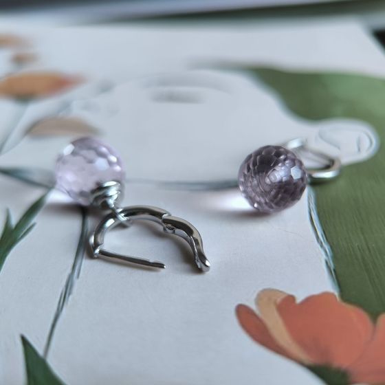 Silver Earrings with Fianites