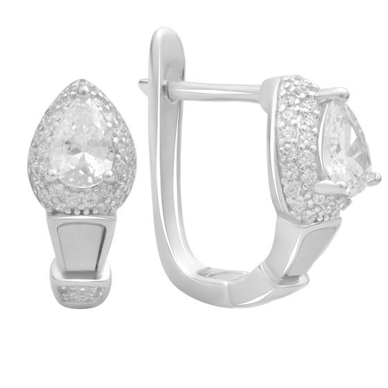 Silver earrings with mother-of-pearl