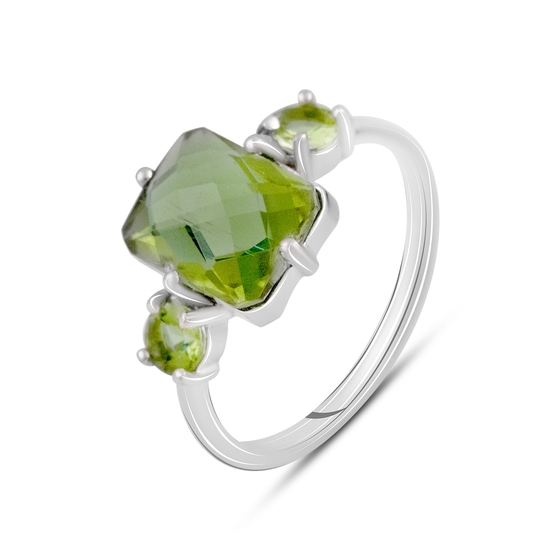 Серебряное кольцо с султанитом 3.592ct