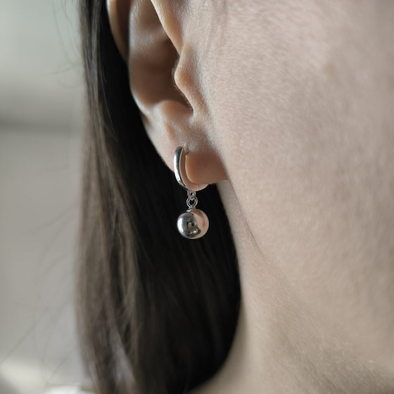 Silver earrings without stones