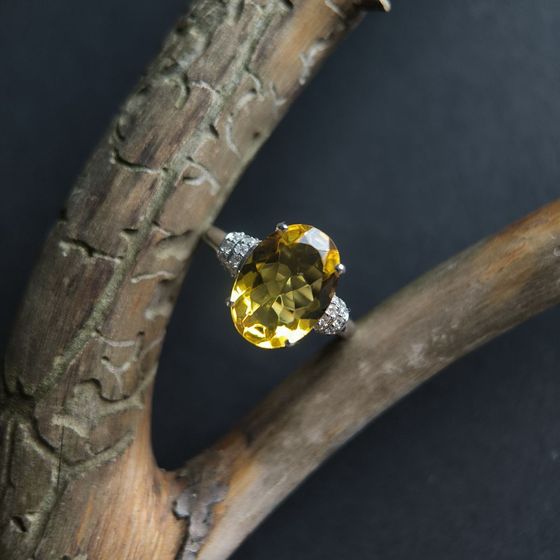 Срібна каблучка з цитрином nano 5.065ct