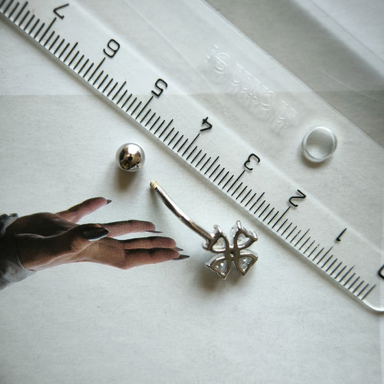 Silver Piercing with Cubic Zirconia