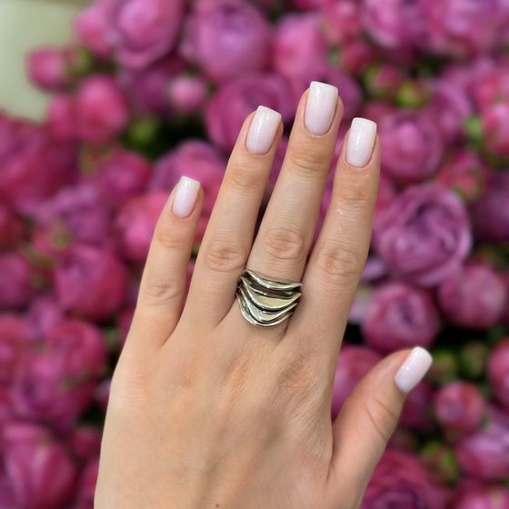 Silver ring without stones