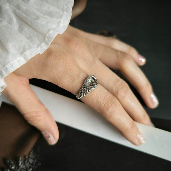 Silver ring with cubic zirconia