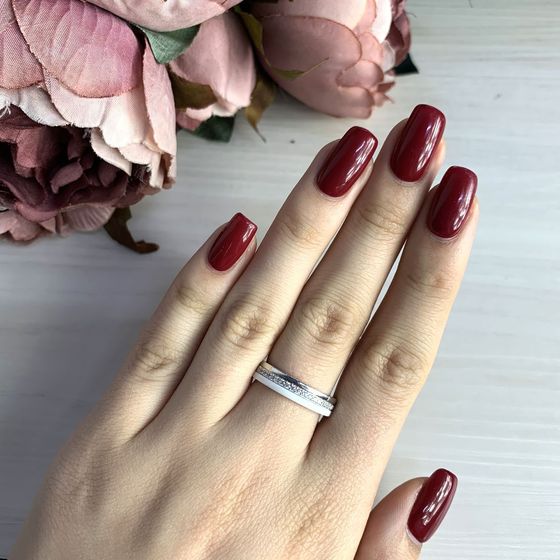 Silver ring with ceramics