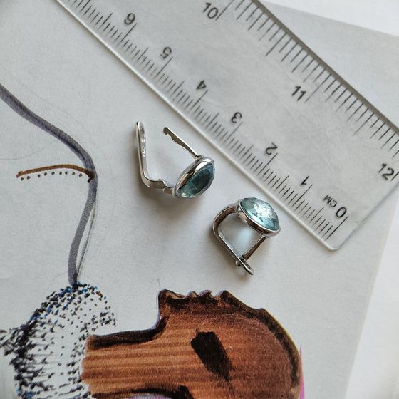 Silver Earrings with Fianites