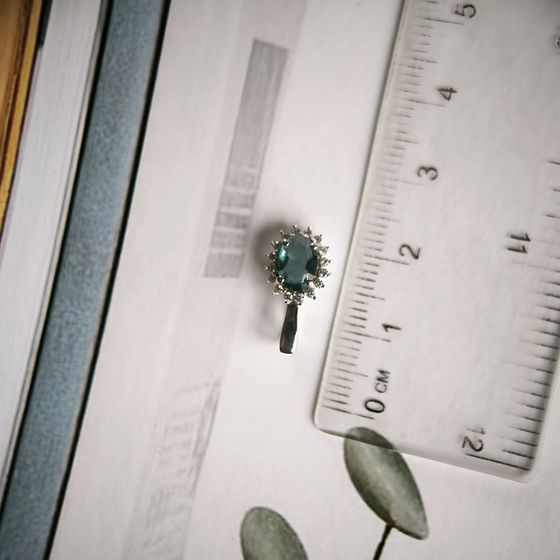 Silver Pendant with a 0.72-carat London Blue Topaz