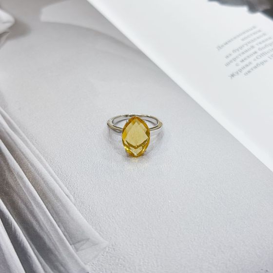 Срібна каблучка з цитрином nano 4.806ct
