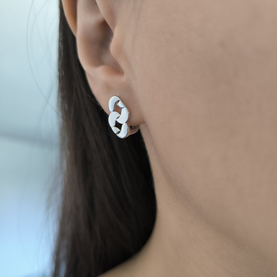 Серебряные серьги без камней