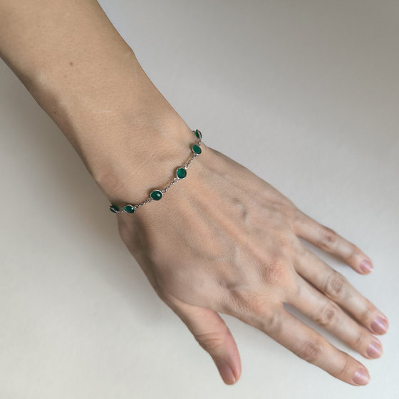 Silver bracelet with agate 5.665ct