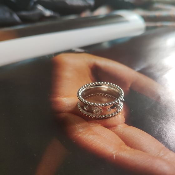 Silver Ring with Fianites
