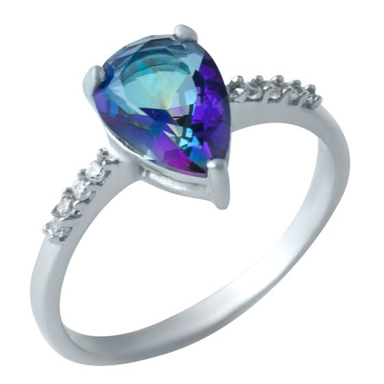 Срібна каблучка з містик топазом 3.287ct
