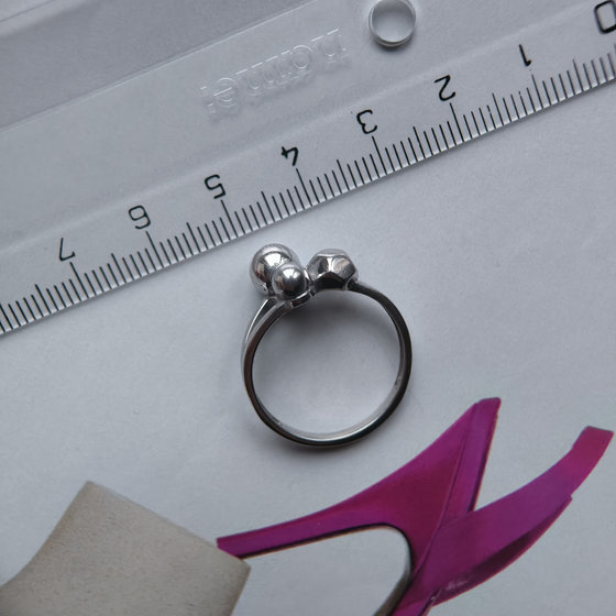 Silver ring without stones