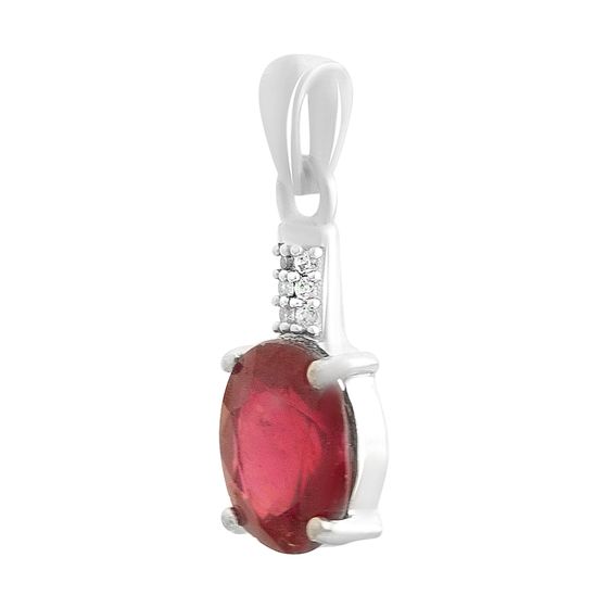 Серебряная подвеска с рубином 3.708ct