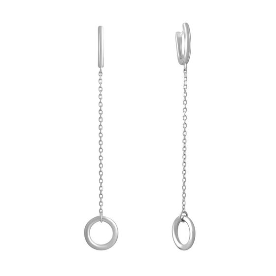 Silver earrings without stones