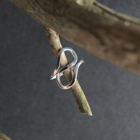 Silver ring without stones
