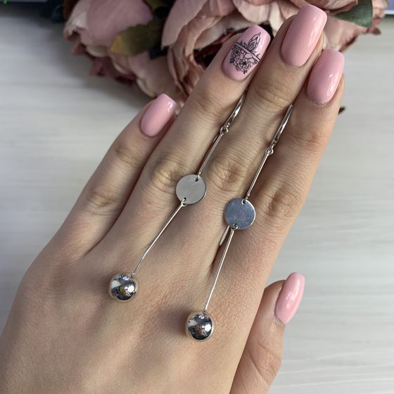 Silver earrings without stones