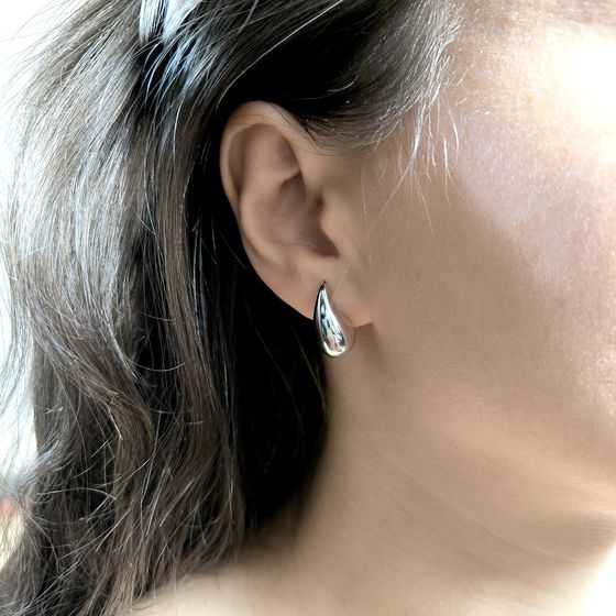 Silver earrings without stones