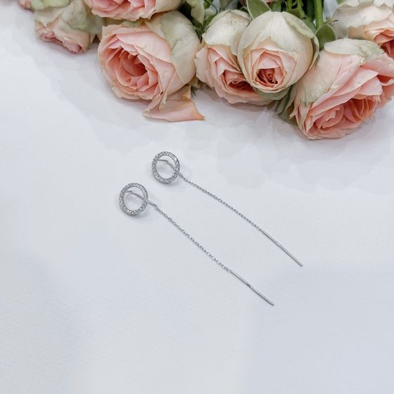 Silver Earrings with Fianites