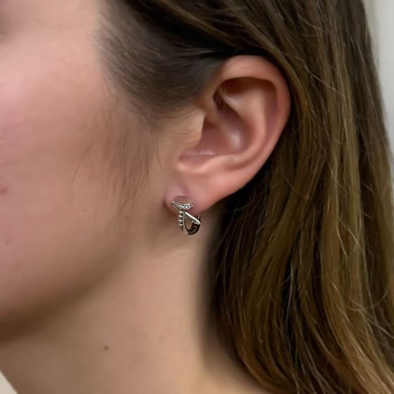 Silver Earrings with Fianites