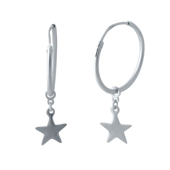 Silver earrings without stones