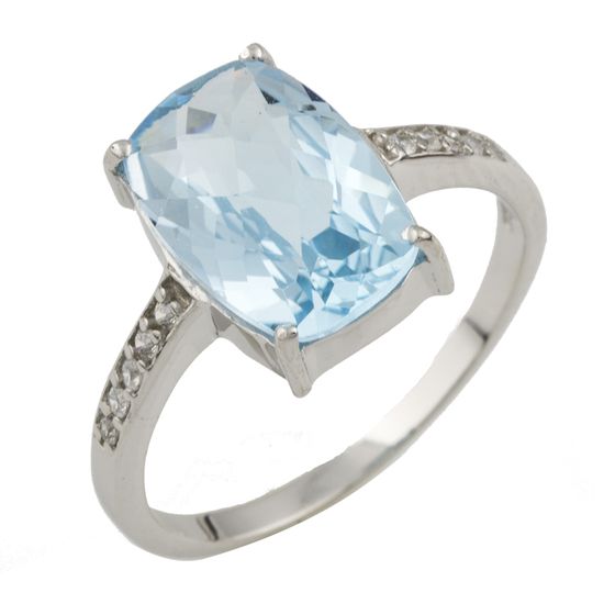 Срібна каблучка з топазом 4.375ct