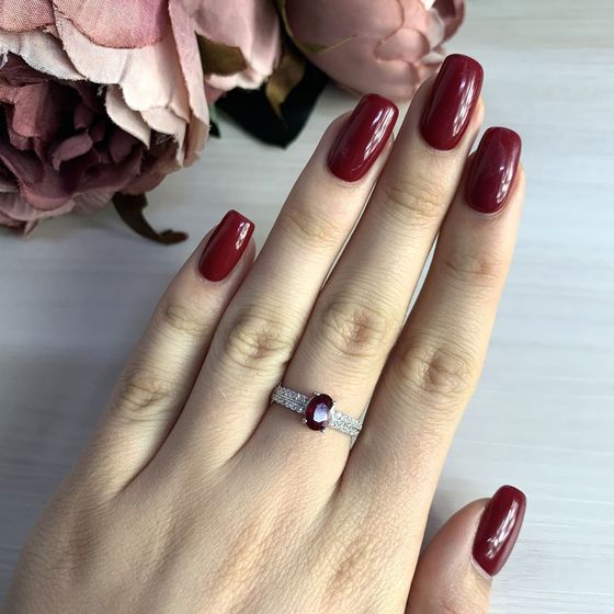 Silver ring with ruby 1.46ct