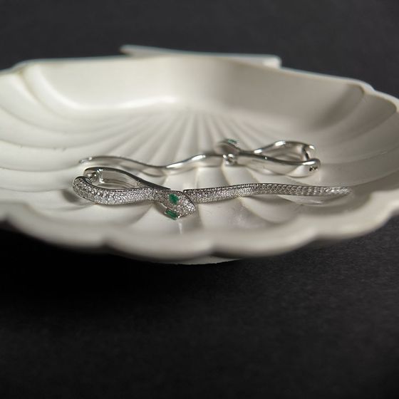 Silver Earrings with Fianites