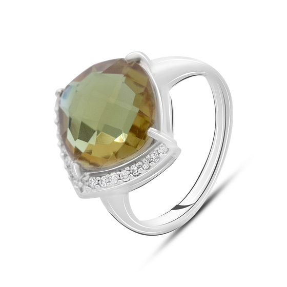 Silver ring with sultanite