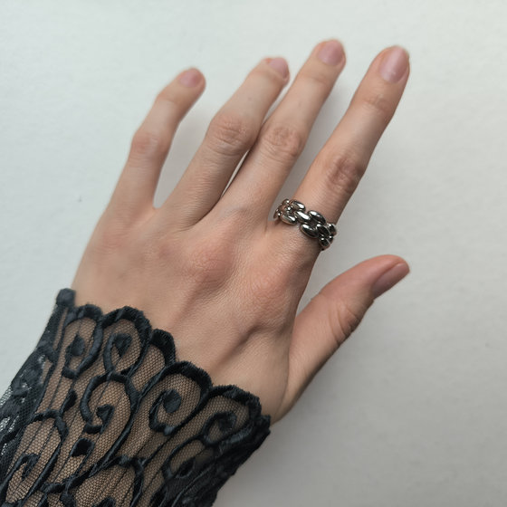 Silver ring without stones