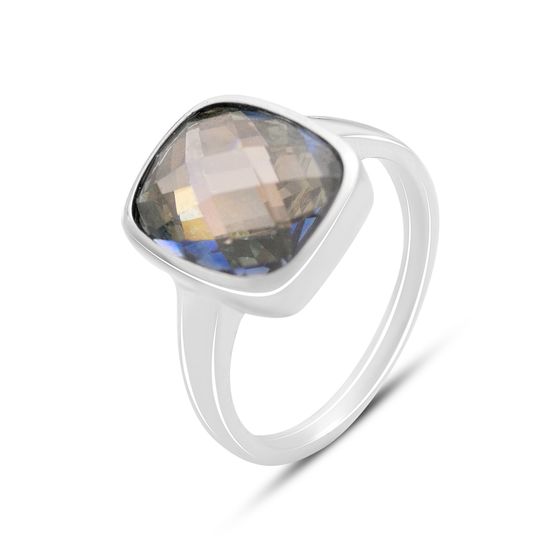 Серебряное кольцо с мистик топазом 4.186ct