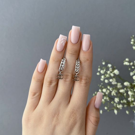 Silver earrings without stones