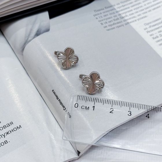 Silver earrings without stones