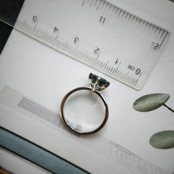 Срібна каблучка з топазом Лондон Блю 1.558ct