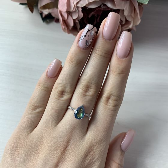 Срібна каблучка з містик топазом 3.287ct