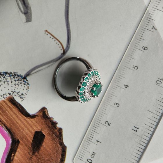 Sterling silver ring with agate 2.228ct